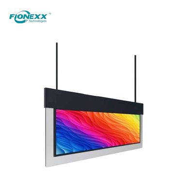 Buen precio 43 pulgadas Ultra delgado pantalla colgante de dos lados pantalla de paisaje 700nits + 700nits en línea