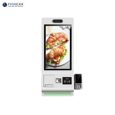 Buen precio Quioscos de autoservicio todo en uno con impresora térmica de recibos integrada para comida rápida y venta al por menor en línea