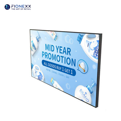 Buen precio 8mm Bezel QLED LCD Ultra delgado de alta resolución Wifi Montado en la pared pantalla táctil LCD de publicidad para tiendas minoristas en línea