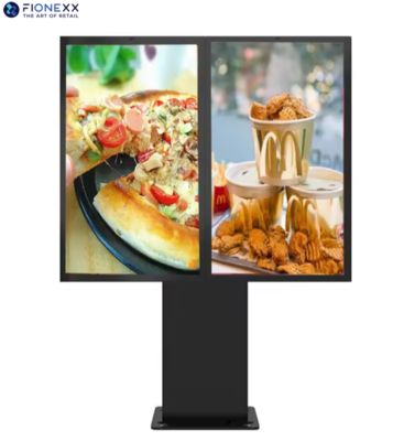Buen precio Display LCD de 55 pulgadas * 3 de pie al aire libre Quiosco resistente al agua para restaurantes en línea