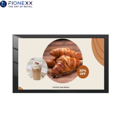 Buen precio Pantalla de pantalla digital LCD de 12 mm montada en la pared con marco de aluminio y rendimiento en línea