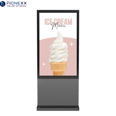 Buen precio El lado de la calle 800-2500nits Totem digital al aire libre 75 pulgadas Placa AD gris en línea