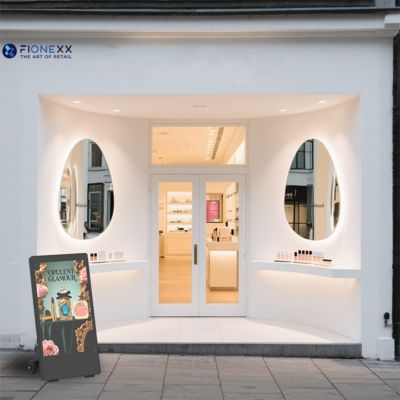 Buen precio IP65 de la batería en el exterior, señalización digital de 43 pulgadas, pantallas LCD resistentes al agua, cartel en línea