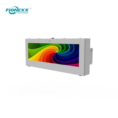 Buen precio 3000 cd/m2 parada de autobús señalización digital estirada 58.4 pulgadas panel táctil opcional en línea