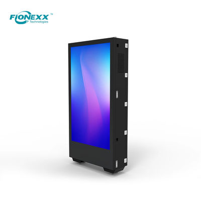 Buen precio Parada de autobús 75 pulgadas Sinalización digital de pie en el piso pantalla digital de doble cara IP65 en línea