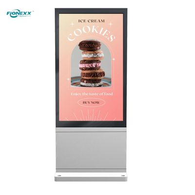 Buen precio 86 pulgadas de cartelería digital de la pantalla de publicidad digital exterior 3840 * 2160 Resolución en línea