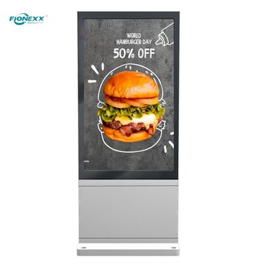 Buen precio FIONEXX 86 señalización digital pantallas de publicidad digital externas red WiFi en línea