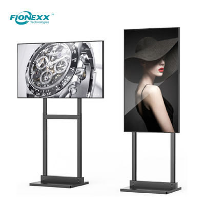 Display de ventana LCD de 65 pulgadas 4K de alto brillo paisaje/retrato de un solo lado