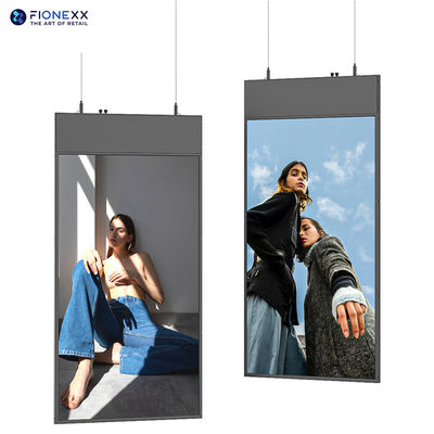 Display LCD de 55 pulgadas x 2 de tamaño para espacios comerciales y minoristas montado en el techo