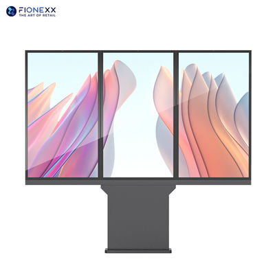 55 pulgadas TripleHead Drive a través de IP66 Totem de señalización digital exterior