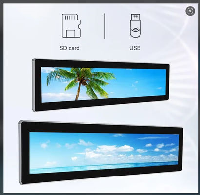 Buen precio Alto brillo 700 nits publicidad de tiendas minoristas y/o pantalla LCD de barra ancha de tipo extendido en línea