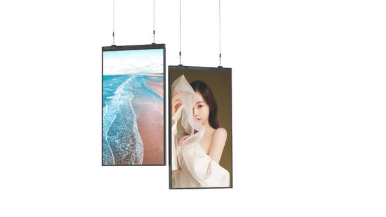 Display LCD de alto brillo de 55-65 pulgadas montado en el techo para publicidad en interiores