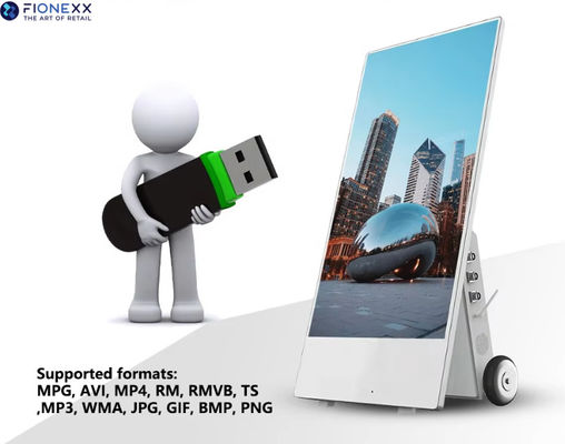 Buen precio IP65 43 pulgadas de batería de señalización digital exterior cartel digital en línea