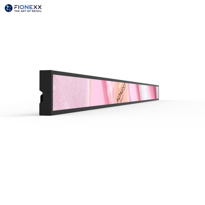 Buen precio Señales digitales artísticas Flexible de publicidad de la pantalla de la placa de la red de interior de la barra estirada Digital de la señalización de la pantalla de la pantalla de la pantalla de la plataforma de la publicidad de la pantalla en el supermercado en línea