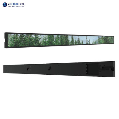 Estantes de las tiendas Pantalla LCD de barra extendida 23.1 24 28 36 37 43 pulgadas Ultra ancho señalización de estantes de supermercados
