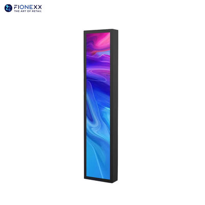 37.8 pulgadas LCD negro con barra estirada Digital de la pantalla de la estantería para tiendas minoristas