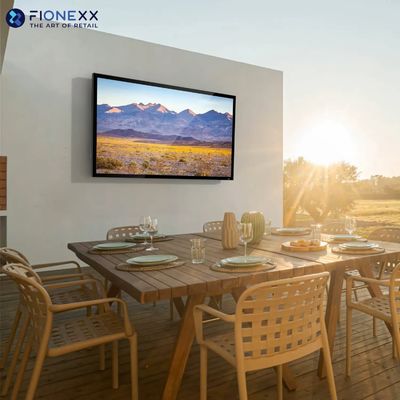 Televisión 4K al aire libre con 2000 nit de alta luminosidad IP55 Inodoro Asistente de voz remoto altavoz incorporado pantalla LCD Televisión al aire libre Inodoro Televisión al aire libre