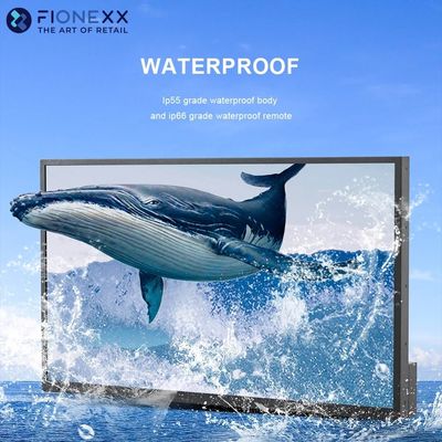 Full Sun IP55 TV QLED a prueba de agua 2000nit 3500nits Televisión 4k HD Todo el metal de la carcasa TV al aire libre