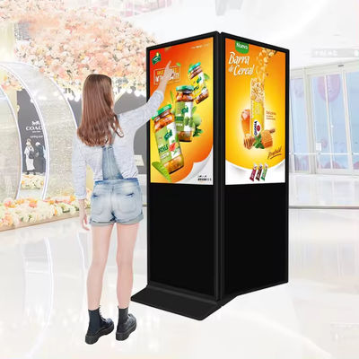 Buen precio 1920*1080 Resolución de pantalla LCD de publicidad señalización digital quiosco inteligente vertical todo piso pantalla táctil de pie en línea