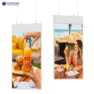 Display LCD de alto brillo de 55-65 pulgadas montado en el techo para publicidad en interiores