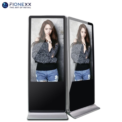 Buen precio Alta resolución 1920*1080 Reproductor publicitario de soporte de piso Lcd pantalla táctil Totem de publicidad para señalización digital en línea