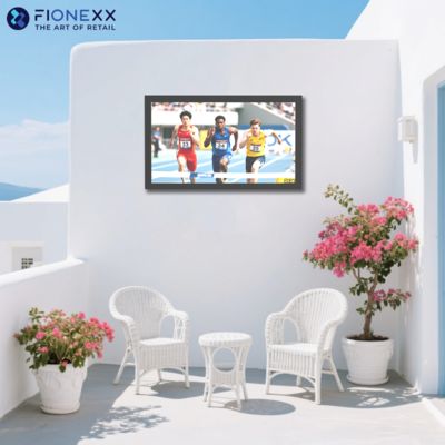 Waterproof QLED TV Full Sun 2000nit 3500nits 4k Television HD All Metal Housing IP65 IP66 Outdoor TV with Remote Control El televisor está equipado con una pantalla de alta definición y una pantalla de alta definición.