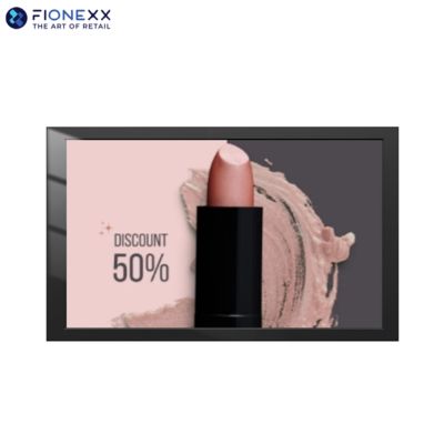 Señales digitales de 22 pulgadas montadas en la pared con material de cáscara de aluminio bisel de 12 mm relación de aspecto 16 9