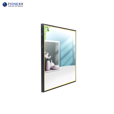 Buen precio Pantalla LCD cuadrada de 22 pulgadas con espejo de vidrio, marco negro y dorado, señalización digital de alta definición en línea