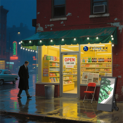 Display de publicidad móvil con batería IP55 a prueba de agua