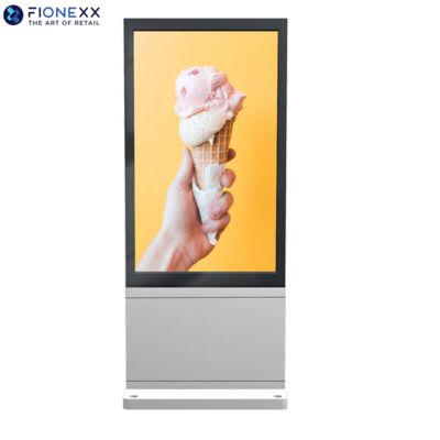 Buen precio 32 pulgadas de plata ventanas exteriores sin ventilador vertical totem digital en línea