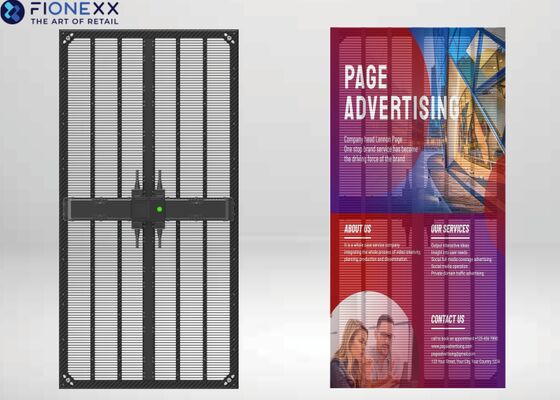 Buen precio Pantalla LED Transparente P5.9 P6.9 P10.4 GOB Flexible Personalización Ultraligera 6.9 KG Excelente Disipación de Calor Diseño Impermeable IP65 Marco de Fibra de Carbono Pantalla LED en línea