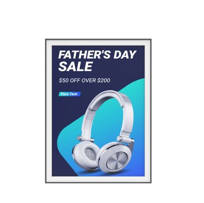 Cartel de bienvenida de tinta electrónica ultrafina a color legible a la luz del sol, cartel de notificación de eventos, pantalla de papel electrónico, tablero publicitario